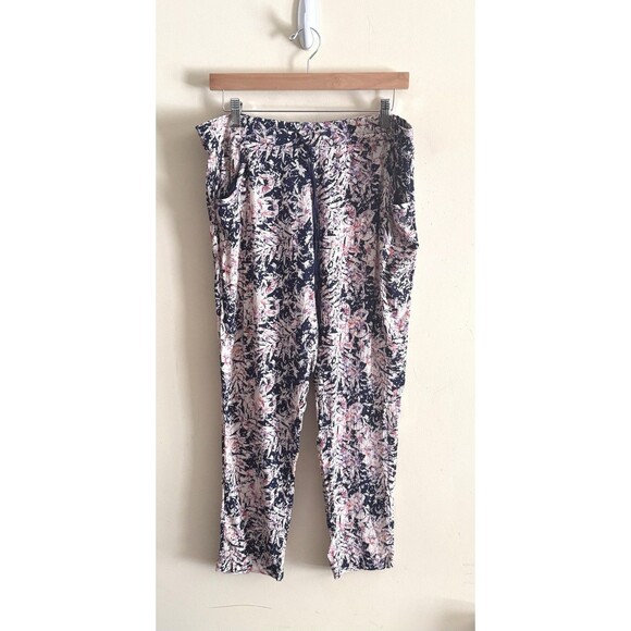Roxy Woman's electric mile pants printed Tropical Beachy Pull On Large NWT - Picture 2 of 5